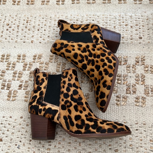 Madewell Regan Boot Leopard Calf Hair Booties size 7 - Picture 4 of 5